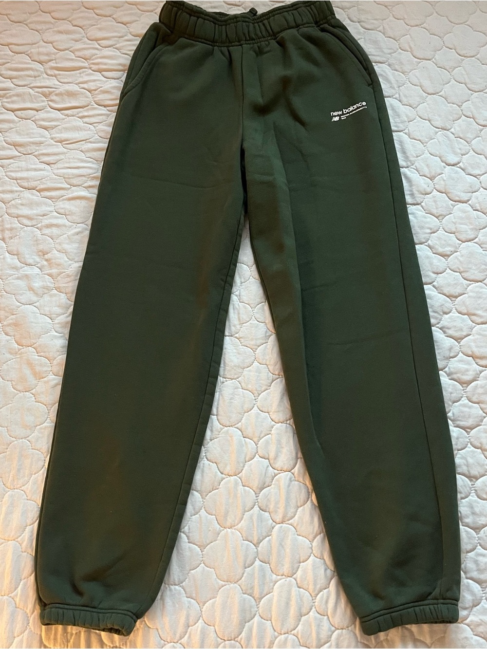 New Balance Dark Green Linear Heritage Fleece Jogger Sweatpants